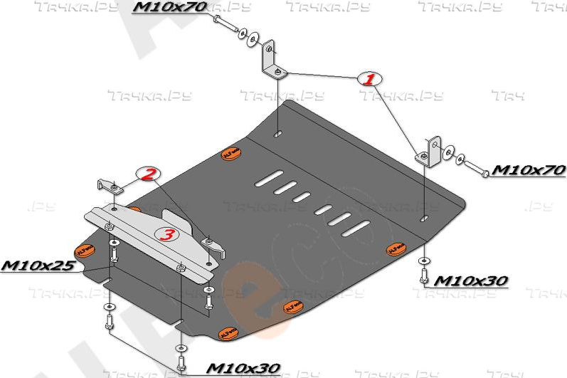 Купить запчасть ALFECO - ALF3010AL Защита алюминиевая для картера Audi Q7 I Offroad 2006-2009