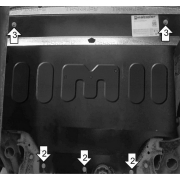 Купить MOTODOR 52739 Защита для картера и КПП Volkswagen Tiguan II 2017-2023