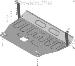 Купить запчасть MOTODOR - 50904 Защита для картера и КПП Kia Sportage III (SL Стандарт) 2010-2015
