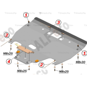 Купить ALFECO - ALF2239AL4 Защита алюминиевая для картера Subaru Outback V 2014-2019