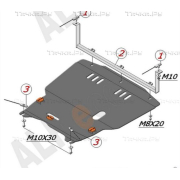 Купить ALFECO ALF3026AL4 Защита алюминиевая для картера и КПП Audi A3 8L 1996-2003