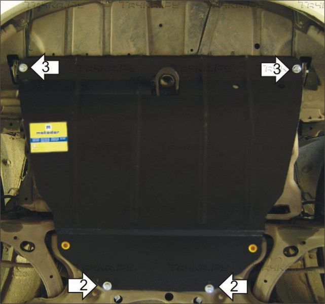 Купить запчасть MOTODOR - 72517 Защита усиленная для картера и КПП Toyota Matrix II 2008-2014