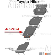 Купить ALFECO - ALF2454ST Защита для КПП Toyota Hilux VII 2006-2015