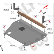 Купить ALFECO ALF5301 Защита для картера и КПП Brilliance V5 2014-2023