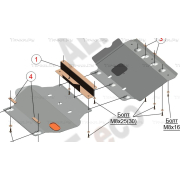 Купить ALFECO - ALF24119AL Защита алюминиевая для радиатора и картера Toyota Tundra Double Cab II рестайлинг (XK50) 2013-2021