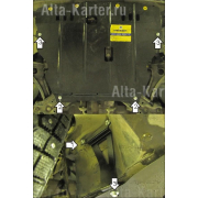 Купить MOTODOR - 05502 Защита для картера, КПП Smart ForFour 2004-2006
