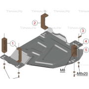Купить ALFECO ALF1811AL Защита алюминиевая для топливного бака Renault Arkana 4х4 2019-2023