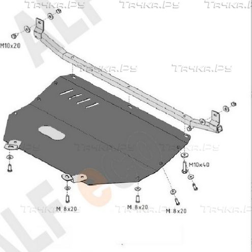 Купить запчасть ALFECO - ALF3015AL Защита алюминиевая для картера Audi 80 1986-1994