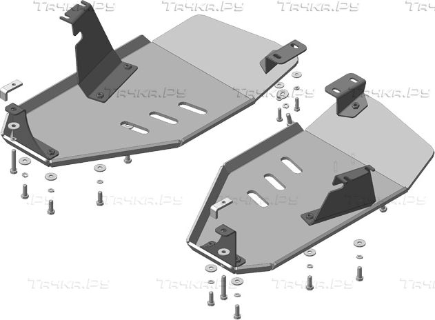 Купить запчасть MOTODOR - 383222 Защита алюминиевая для топливного бака Land Rover Discovery Sport 2015-2019