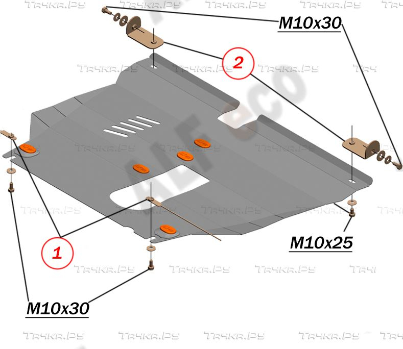 Купить запчасть ALFECO - ALF24152 Защита для картера и КПП Toyota Caldina III T240 2WD 2002-2007