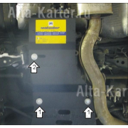 Купить MOTODOR - 11405 Защита для заднего дифференциала Nissan X-Trail T31 2007-2014