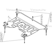 Купить MOTODOR 71009 Защита усиленная для картера двигателя, КПП Kia Ceed 2012-2015