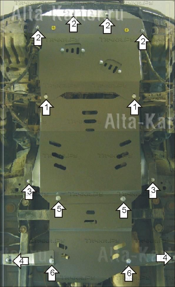 Купить запчасть MOTODOR - 01318 Защита для картера, КПП и РК Mitsubishi Pajero Pinin 1998-2007