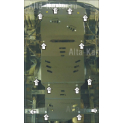 Купить MOTODOR - 01318 Защита для картера, КПП и РК Mitsubishi Pajero Pinin 1998-2007