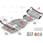 Купить ALFECO - ALF24910911912 Защита для радиатора, картера, редуктора переднего моста, КПП, раздатки Toyota Hilux (AN120) 2015-2020