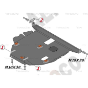 Купить ALFECO ALF2406AL4 Защита алюминиевая для картера и КПП Toyota Matrix I 2WD 2001-2008