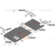 Купить ALFECO ALF3802AL4 Защита алюминиевая для раздатки Land Rover Defender 110 2007-2016