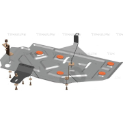 Купить ALFECO ALF2822AL Защита алюминиевая для топливного бака Lada Xray 2015-2023