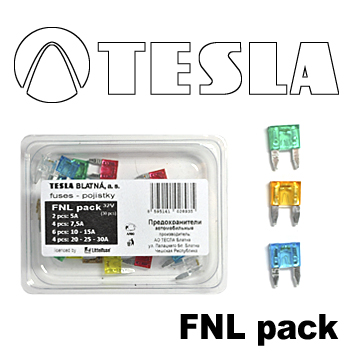 Купить запчасть Tesla - FNLPACK Предохранитель плоский MINI c индикатором LED 30 шт/кор.  в ассорт.