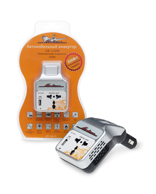 Купить запчасть AIRLINE - API15001 Инвертор 12В-220В, 150 Вт 12В-220В, 150 Вт