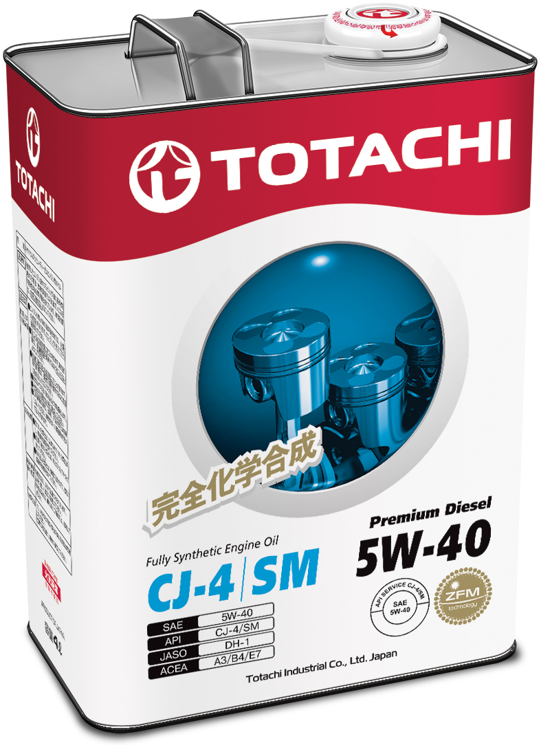 Купить TOTACHI - 4562374690745 Premium Diesel Fully Synthetic CJ-4/SM 5W-40, 4л