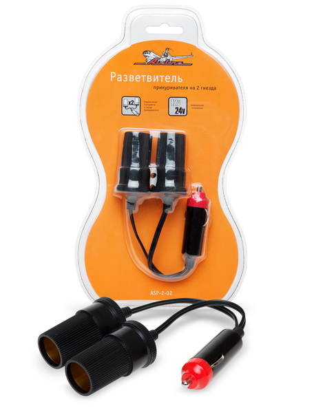 Купить запчасть Airline - ASP-2-02 Прикуриватель-разветвитель на 2 гнезда ASP-2-02